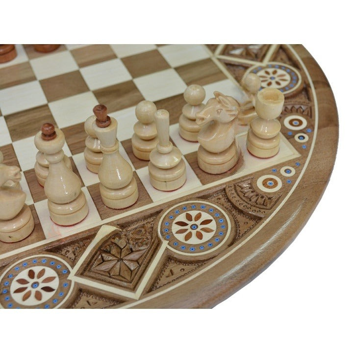 Wooden chess pieces and board is a great housewarming gift.  A gift for a man for his birthday.