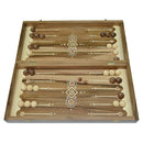 Chess checkers backgammon board set with pieces gift for him.  Chess lovers gift