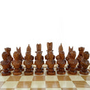 Unique Carved chess game - Classic Game with a Personal Touch - Shkura