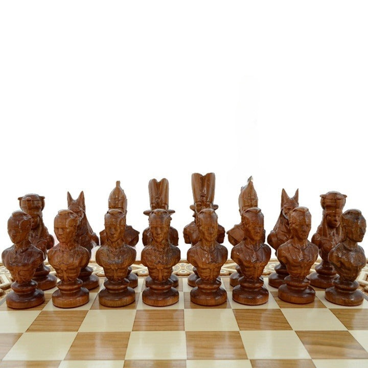 Unique Carved chess game - Classic Game with a Personal Touch