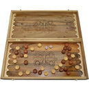 Carved Chess set wood with figures - Unique fathers day gift - Shkura