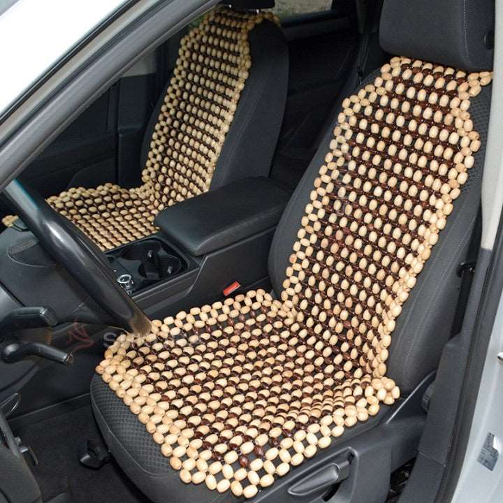 2 pcs Boho Chic Wood Bead Car Seat Cover