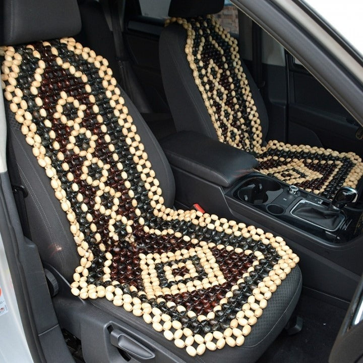 Boho Chic Wood Bead Car Seat Cover