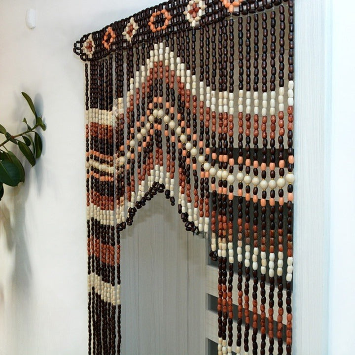 bead curtain for doorway, boho curtains for living room, beaded curtains rustic home decor, retro curtains