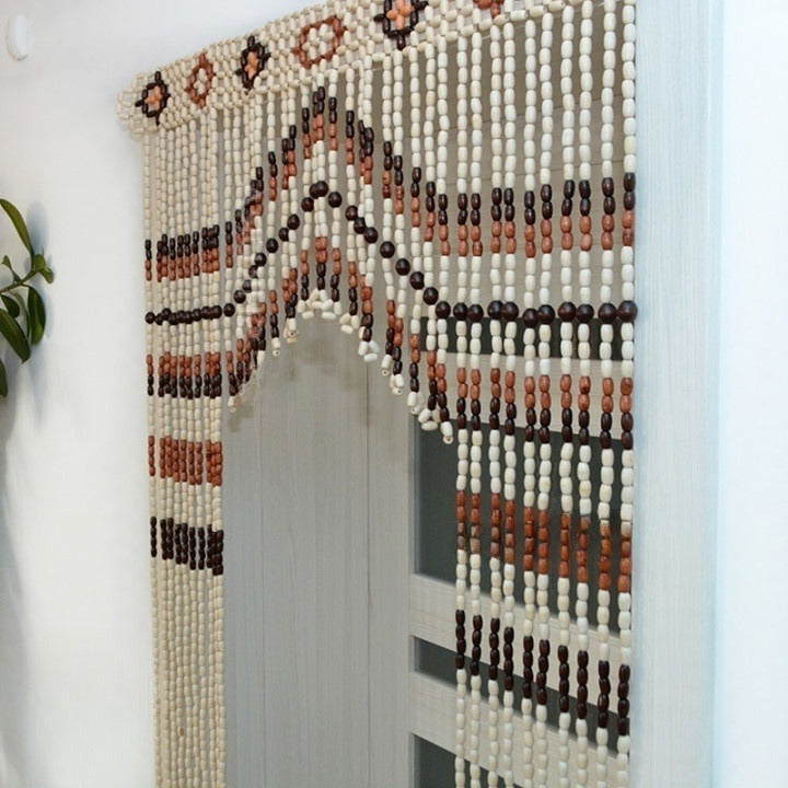 Handcrafted Wooden Bead Door Curtains for a Unique Home Decor