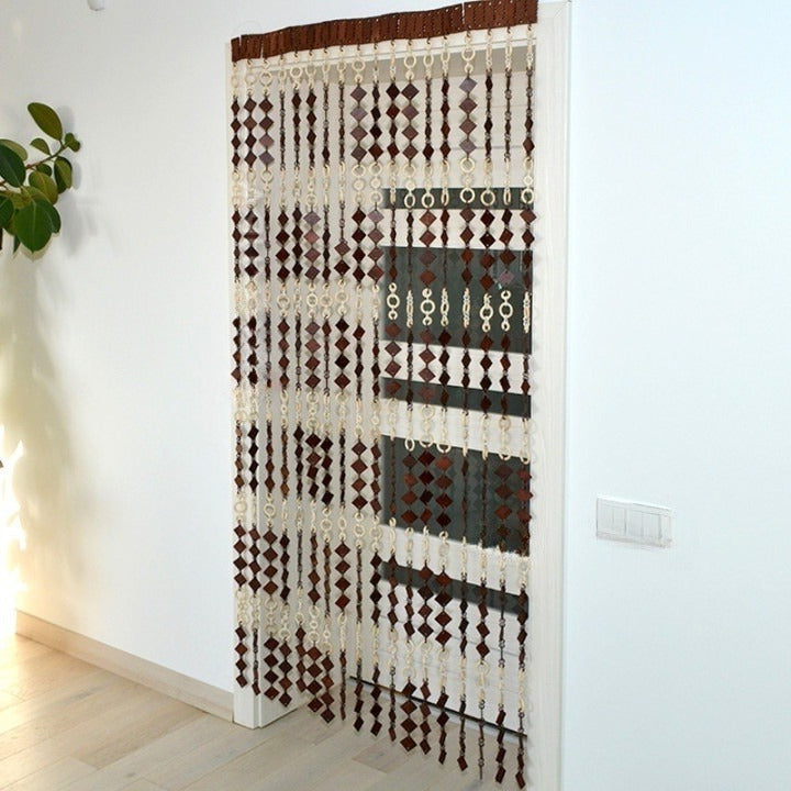 Wooden Bead Door Curtains for an Inviting Entryway