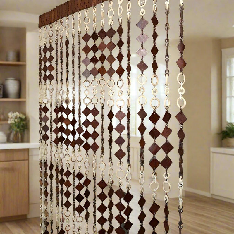 Wooden Bead Door Curtains for an Inviting Entryway