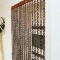 Wooden beaded curtain doorway