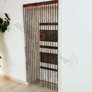 Wooden beaded curtain doorway