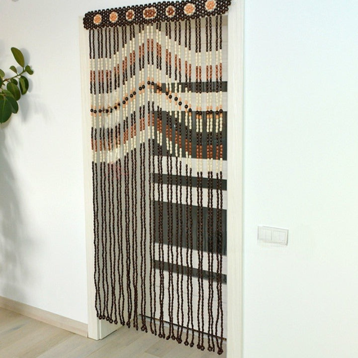 Handcrafted Wooden Bead Door Curtains for a Unique Home Decor