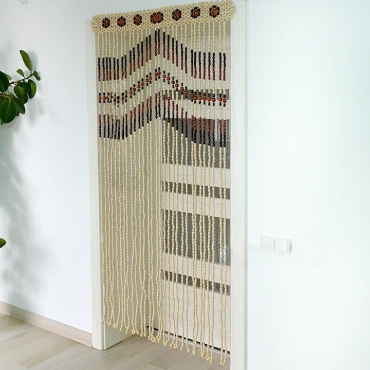 Handcrafted Wooden Bead Door Curtains for a Unique Home Decor