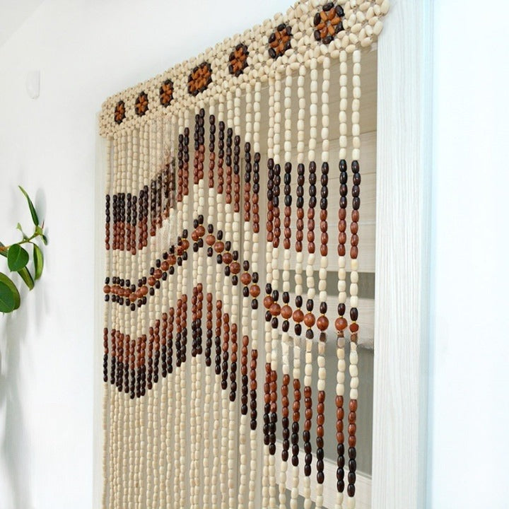 Handcrafted Wooden Bead Door Curtains for a Unique Home Decor