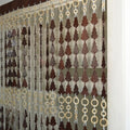 wooden bead door curtain. wooden bead curtain. wood slat room divider. wood room divider. wood bead curtain. room divider. hippie curtains. hanging room divider. doorway curtain. door curtains