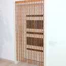 wooden bead door curtain. wooden bead curtain. wood slat room divider. wood room divider. wood bead curtain. room divider. hippie curtains. hanging room divider