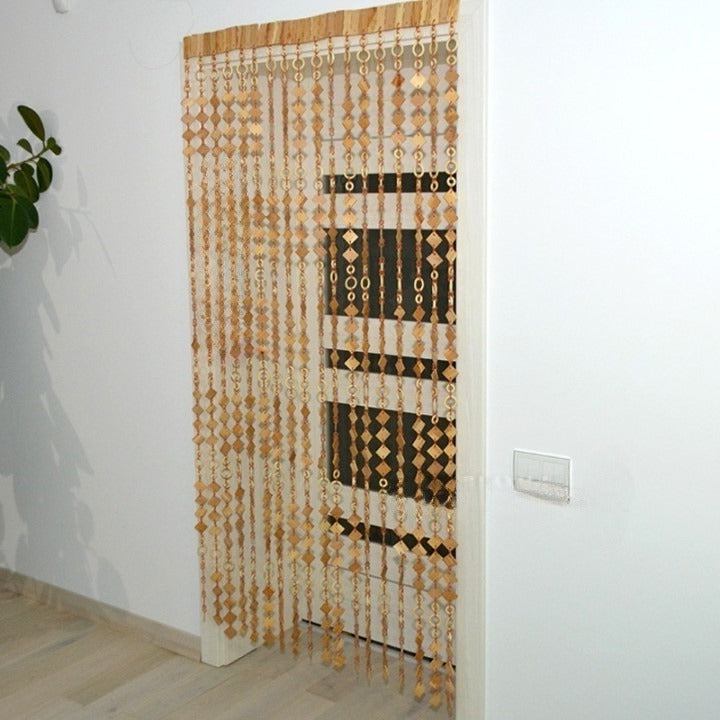 Wooden Bead Door Curtains for an Inviting Entryway