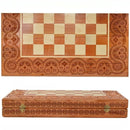 Carved Chess set wood with figures - Perfect Chess Lovers Gift - Shkura