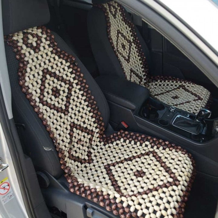 Handcrafted Wood Bead Car Seat Cover