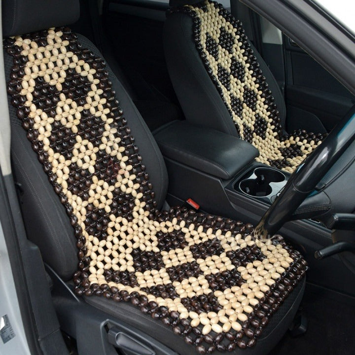 Handcrafted Wood Bead Car Seat Cover